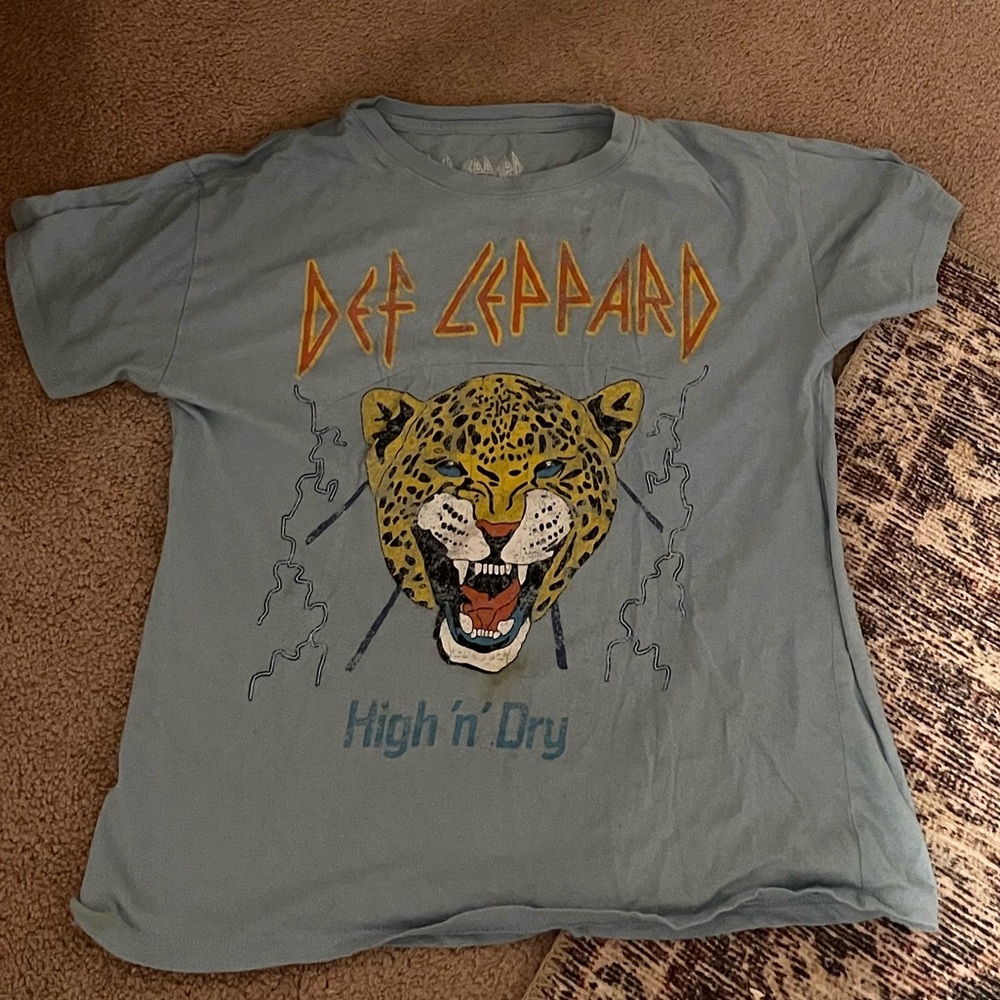 Def Leppard Kids Graphic Tee - Light Blue